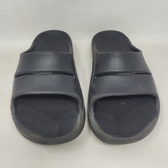 Oofos Ooahh Slides Mens 11 Black Slip On Slide Recovery Sandals Unisex Comfort main image 5